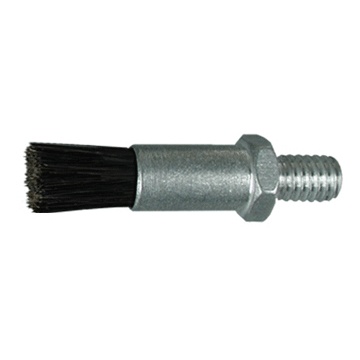 3/8" Diameter Body, Goat Hair Fill, .063" Orifice, Male Thread, Flow Thru Brush