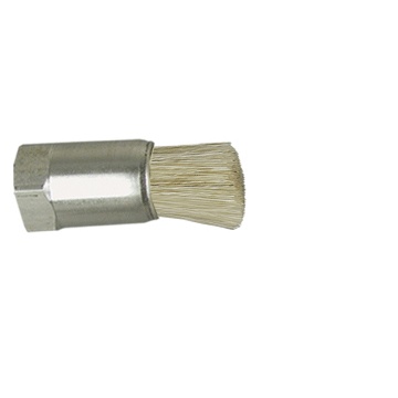 3/8" Diameter Body, Horse Hair Fill, .063" Orifice, Female Thread, Flow Thru Brush