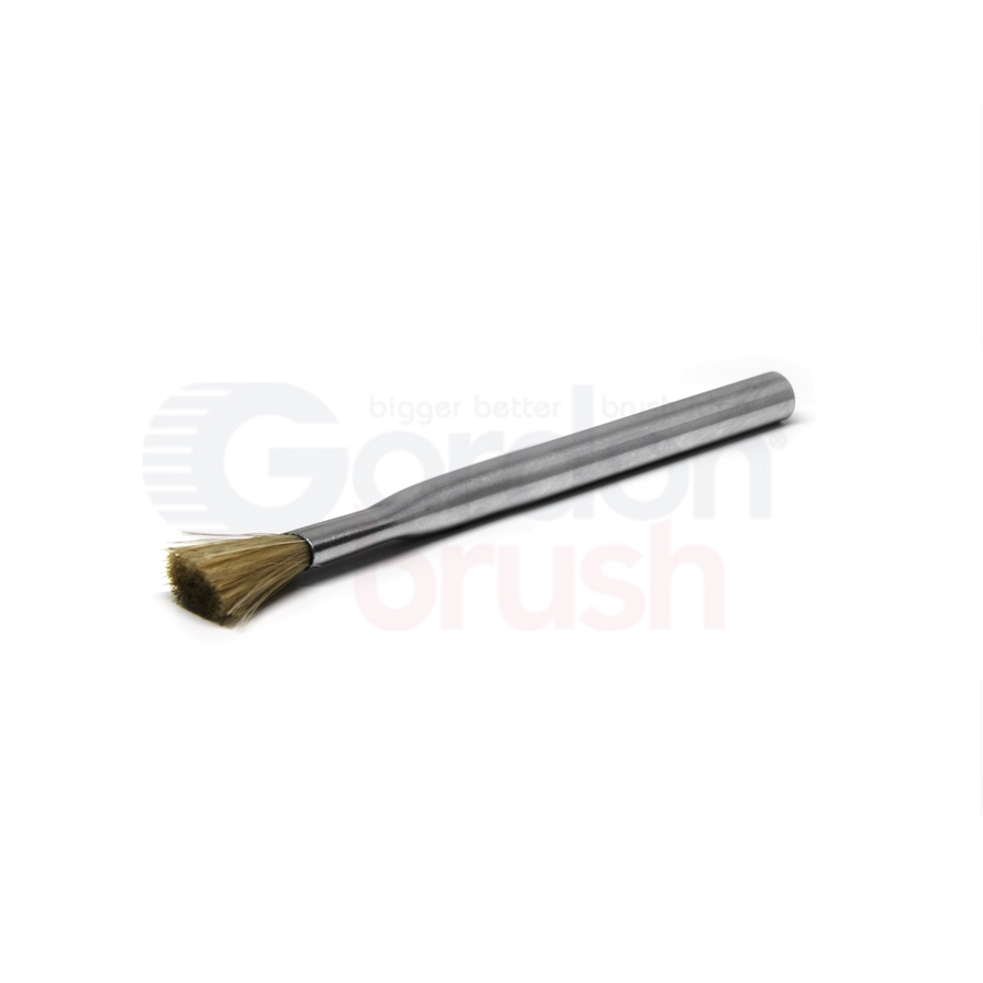 3/8" Diameter Horse Hair and Zinc Plated Steel Handle Applicator Brush 1