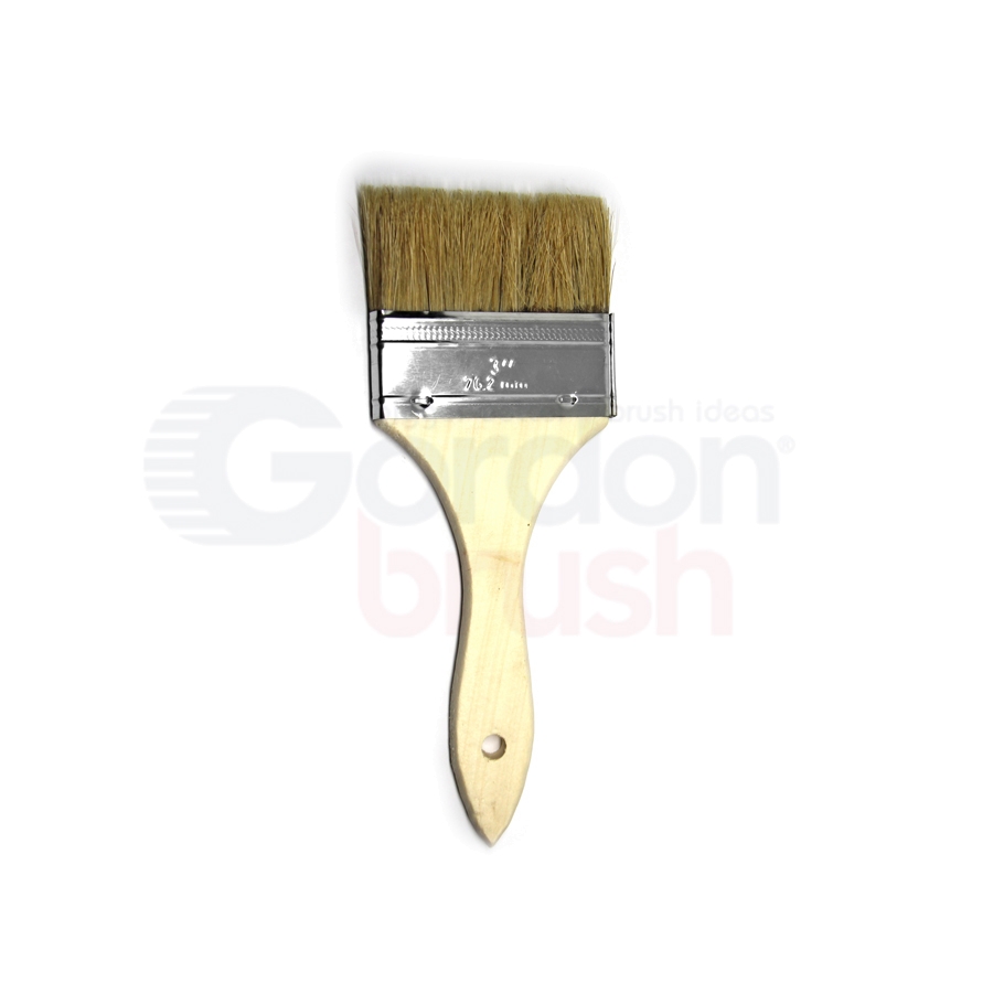3" Natural Bristle and Wood Handle Chip Brush 