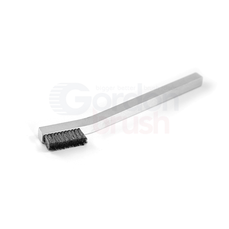 3 x 11 Row 0.008 Titanium Wire and Aluminum Handle Hand-Laced Scratch  Brush 33TIA - Gordon Brush