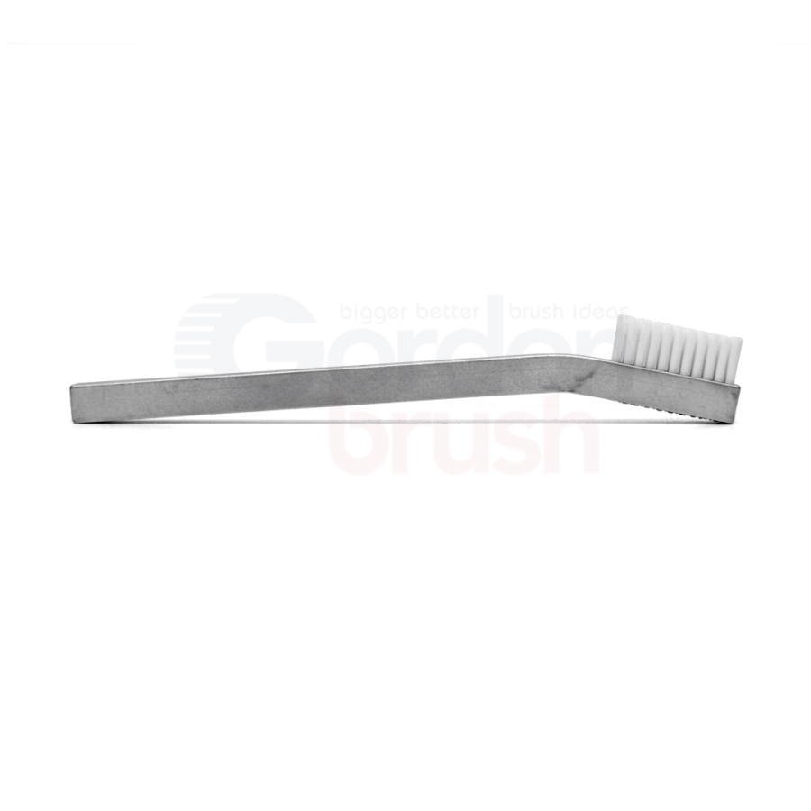 3 x 11 Row 0.010" Static Dissipative Nylon Bristle and Aluminum Handle Hand-Laced Brush 3