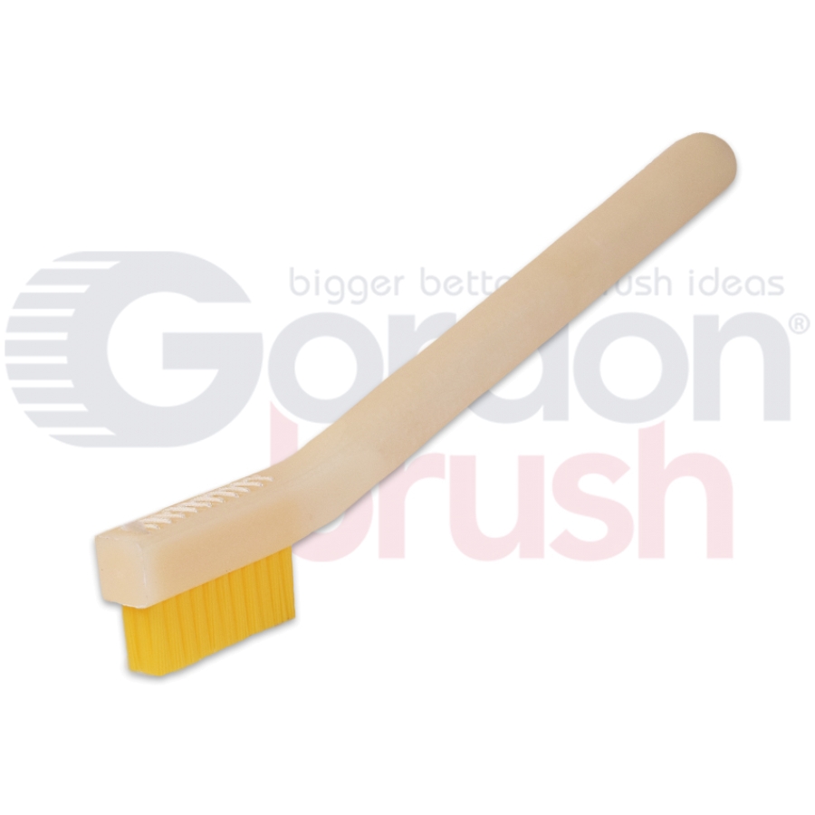 3 x 11 Row 0.016" Stiff Static Dissipative Nylon Bristle and Static Dissipative Acetal Handle Brush