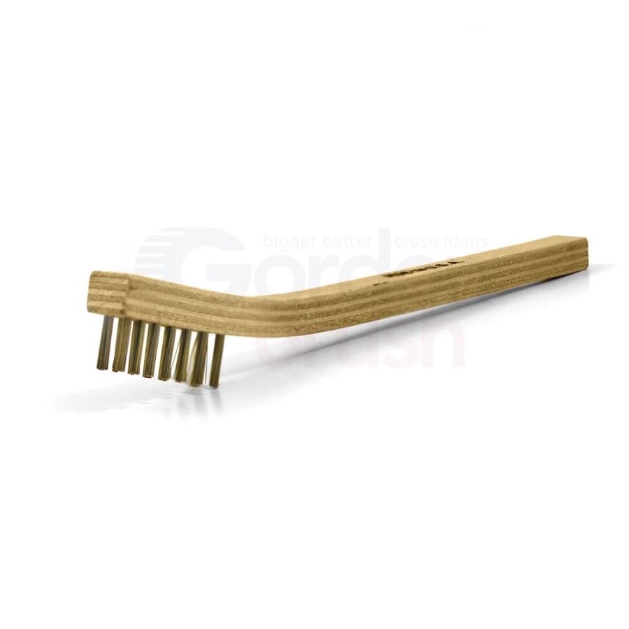 Set of 30 brass wire brushes, 3 shapes (3 mm shank) - Wood, Tools