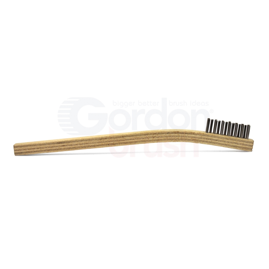 3 x 7 Row 0.006 Phosphor Bronze Bristle and Plastic Handle Scratch Brush