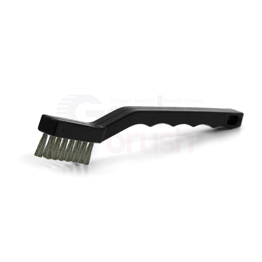 3 x 7 Row 0.006" Thunderon® Bristle and Plastic Handle Scratch Brush