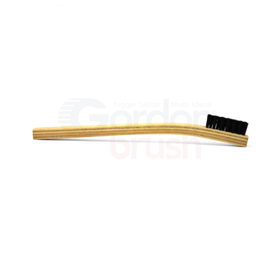 3 x 7 Row 0.012" Nylon Bristle and Plywood Handle Scratch Brush 3