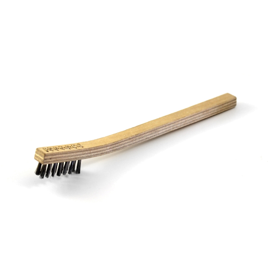 United Abrasives SAIT 05768 3 x 7 Brass Scratch Brush Small Cleaning Brush  with Plastic Handle