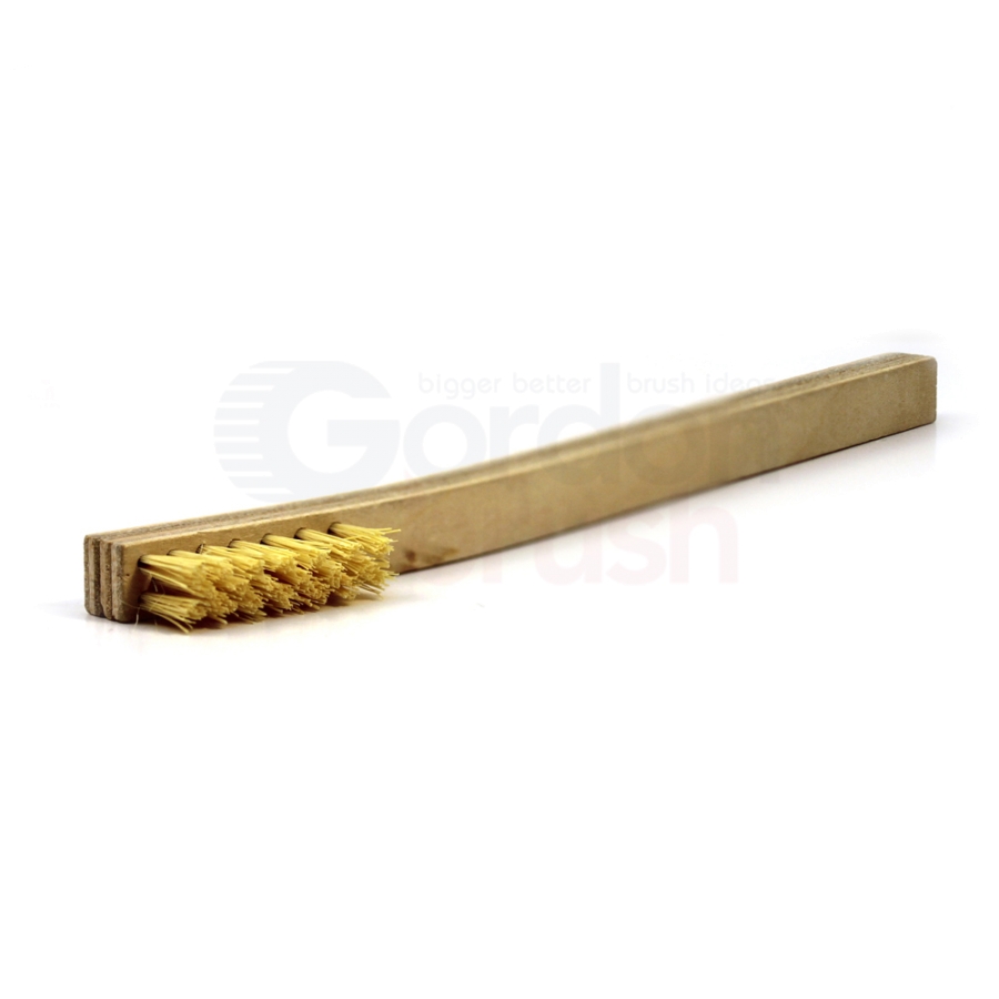 3 x 7 Row Tampico Bristle and Plywood Handle Scratch Brush 2