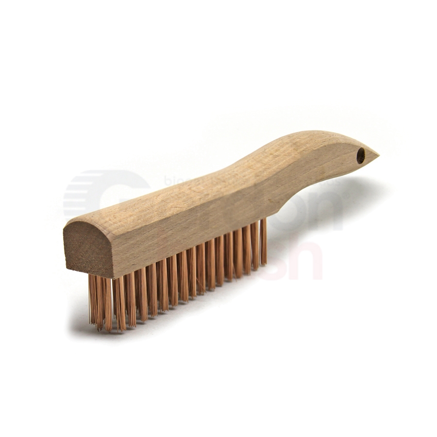Tool Shop Wood Handle Steel Wire Bristle Brush – Shoe Handle Style, 1-Pack