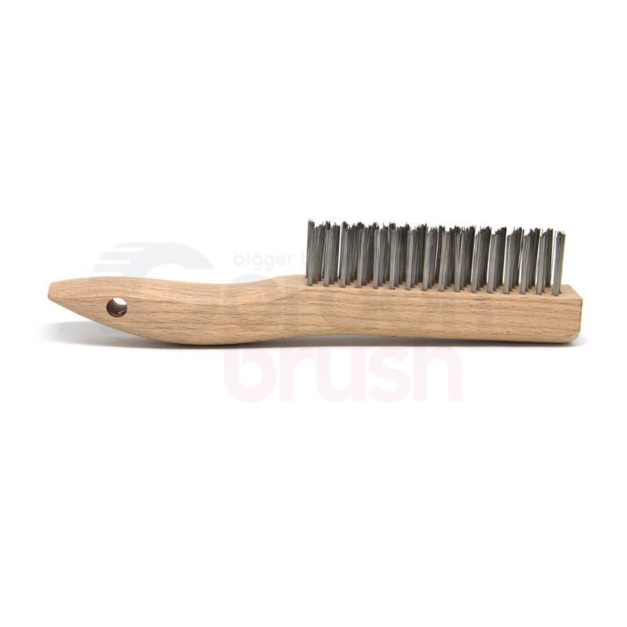 3 Row Stainless Steel Wire Scratch Brush - TOPTUL The Mark of Professional  Tools