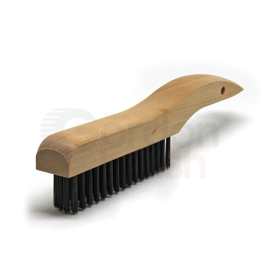 Gordon Brush 28Al 5 x 9 .008 Crimped Aluminum and Shaped Plywood Scratch Brush Case of 12