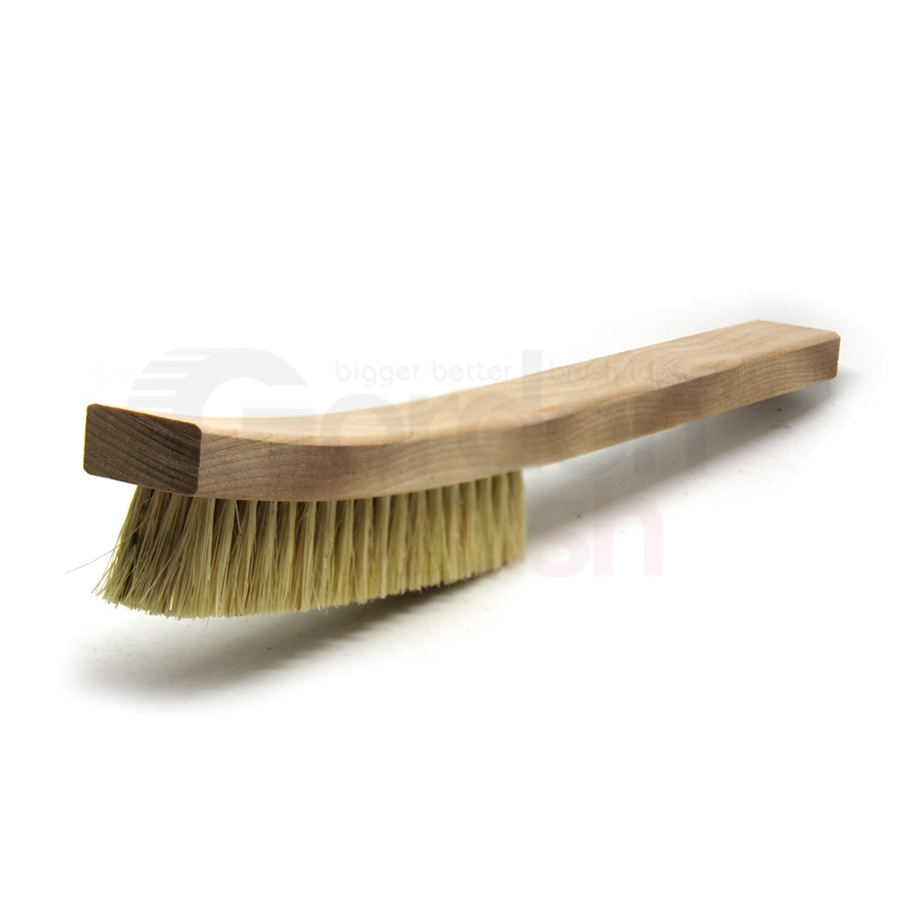 Dish Brush, Strong, Curved Handle , Beech Wood