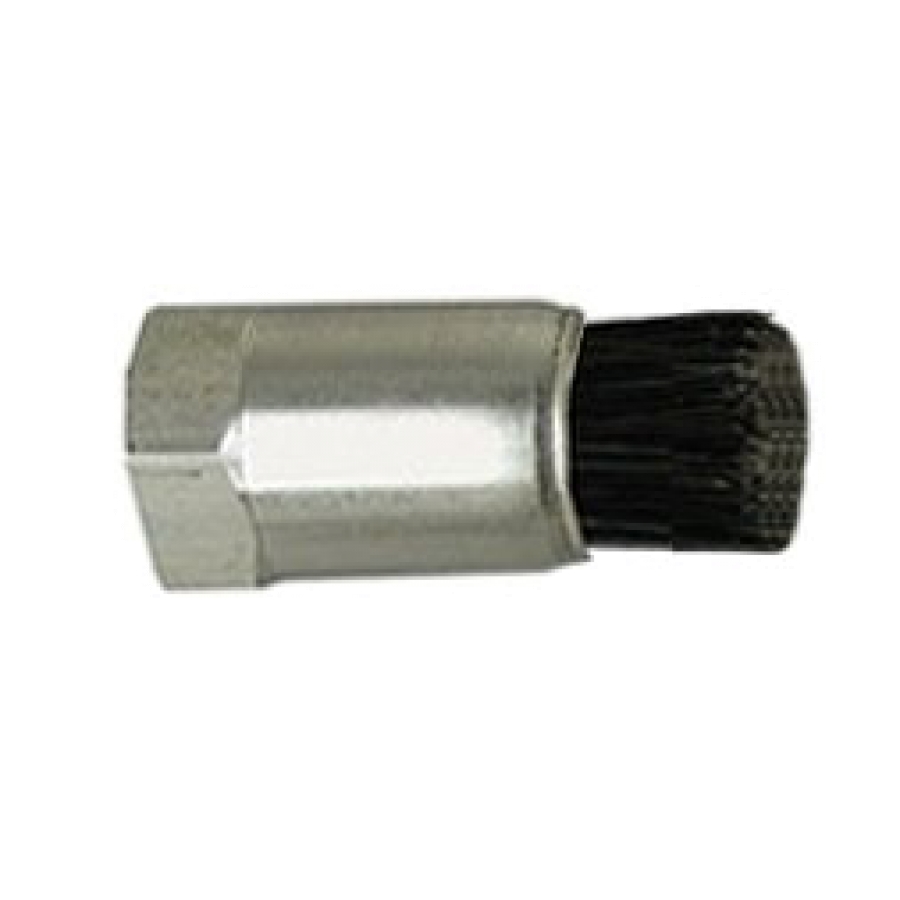 Flow-Thru Lubrication/Applicator Brushes with Machine Threads and Hex Body