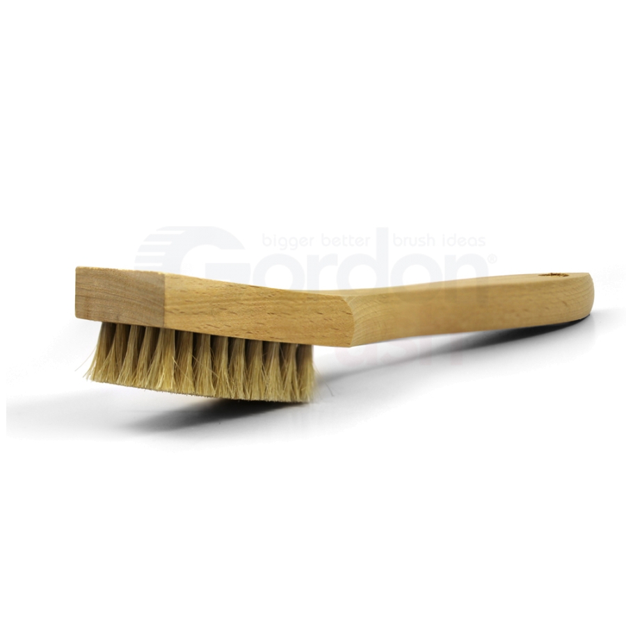5 x 9 Row Horse Hair Bristle and Shaped Wood Handle Scratch Brush