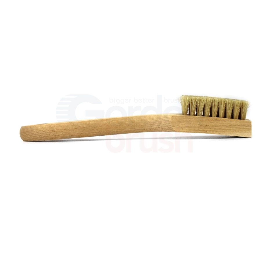 5 x 9 Row Horse Hair Bristle and Shaped Wood Handle Scratch Brush 3