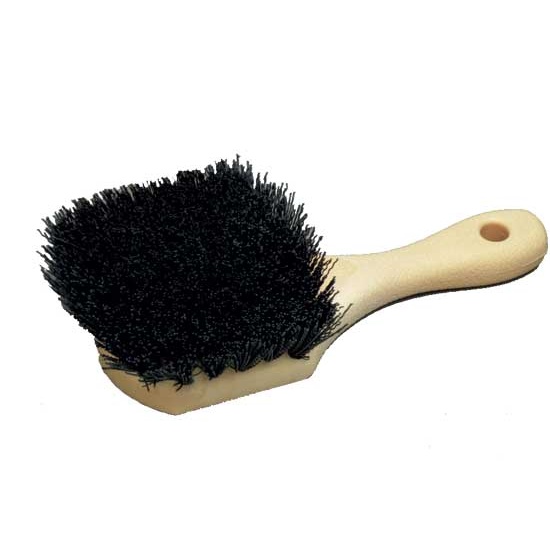 9" Utility Brush - Black Polypropylene Bristle and Foam Block