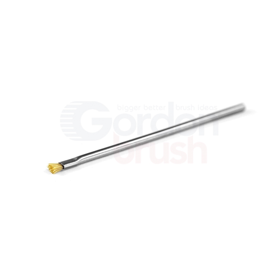 Applicator Brush — Anti-Static Hog Bristle / 1/8" Diameter Stainless Steel Tube Handle