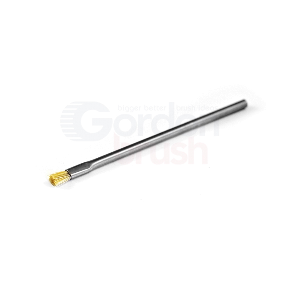 Applicator Brush — Anti-Static Hog Bristle / 3/16" Diameter Stainless Steel Tube Handle
