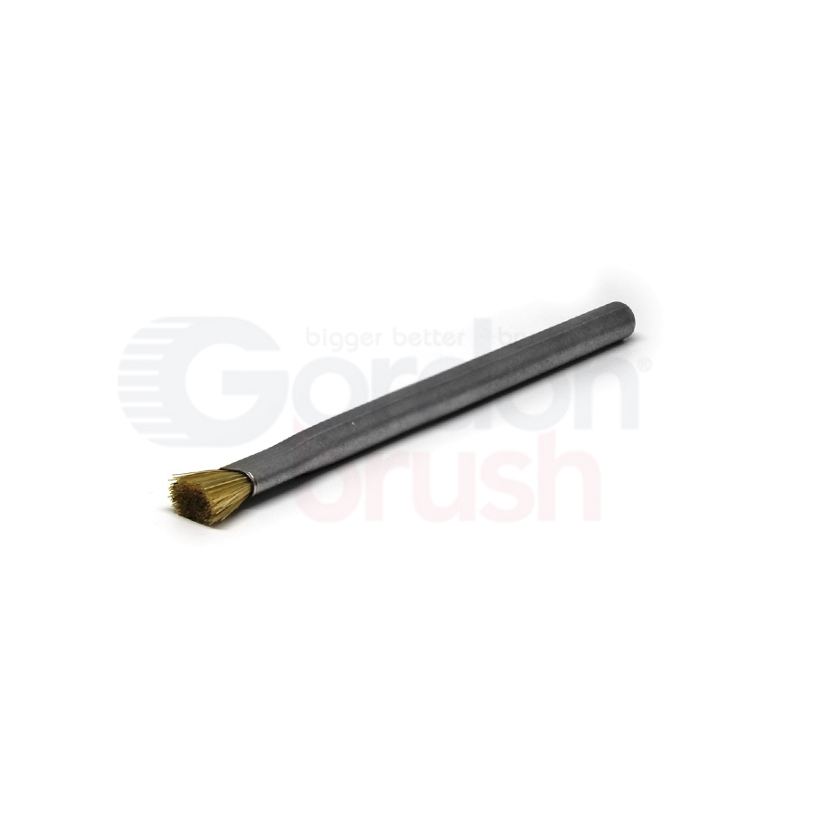 Applicator Brush — Anti-Static Hog Bristle / 5/16" Diameter Stainless Steel Tube Handle