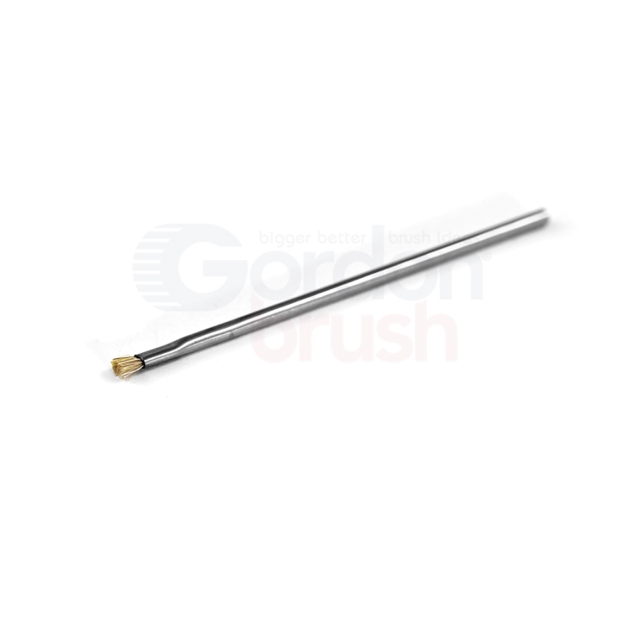 Applicator Brush — Anti-Static Horse Hair / 1/8" Diameter Stainless Steel Tube Handle