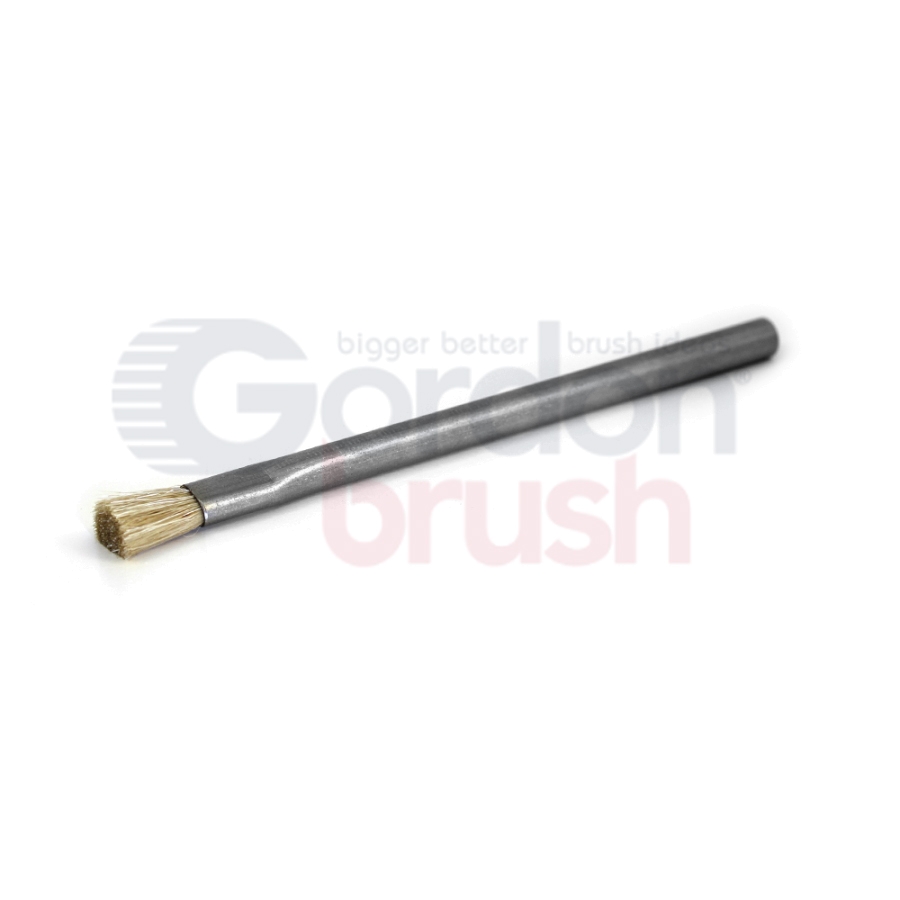 Applicator Brush — Anti-Static Horse Hair / 3/8" Diameter Stainless Steel Tube Handle