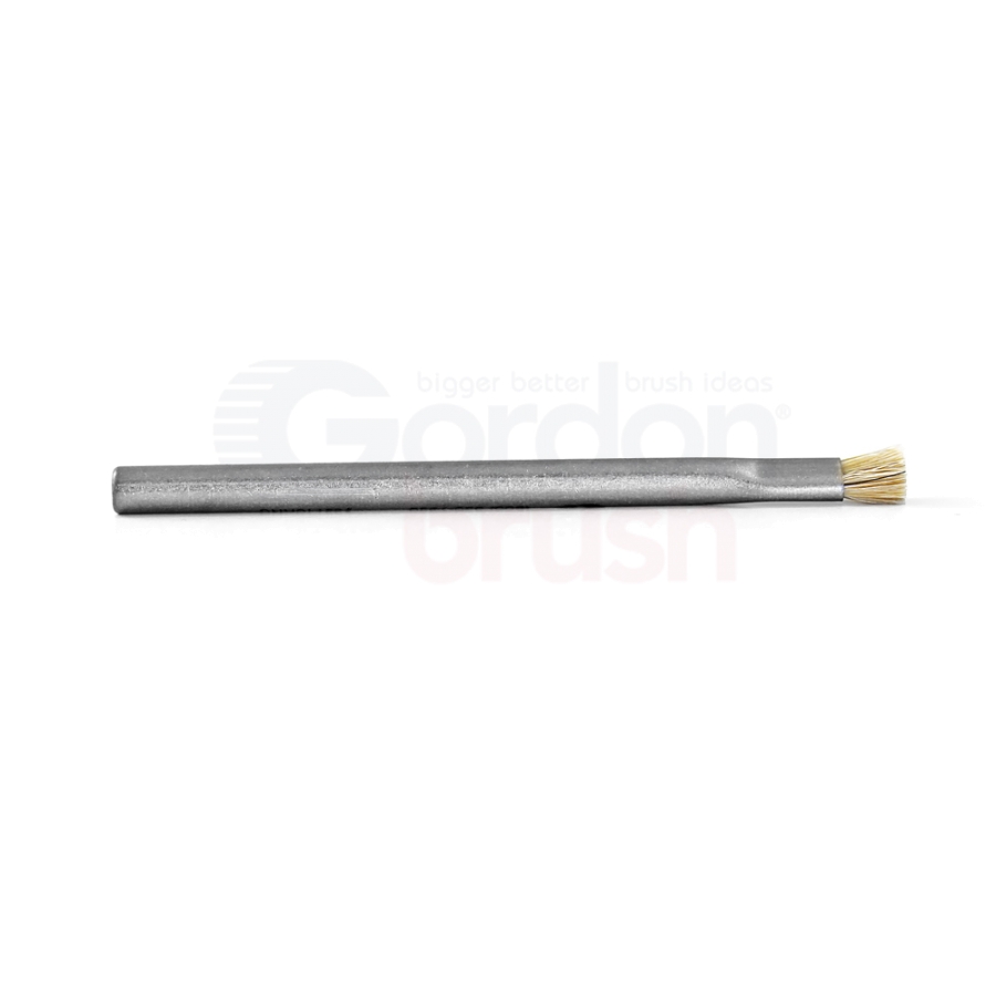 Applicator Brush — Anti-Static Horse Hair / 5/16" Diameter Stainless Steel Tube Handle 2