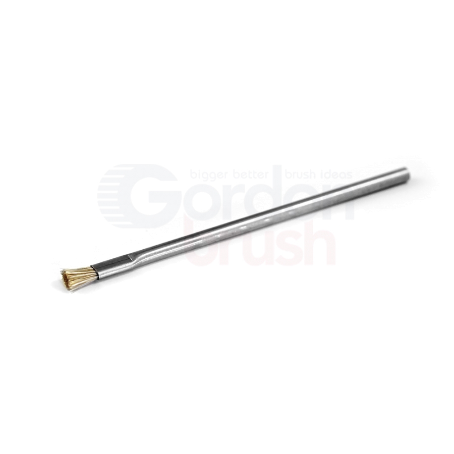 Applicator Brush — Anti-Static Horse Hair 5/16" Trim / 3/16" Diameter Stainless Steel Tube Handle