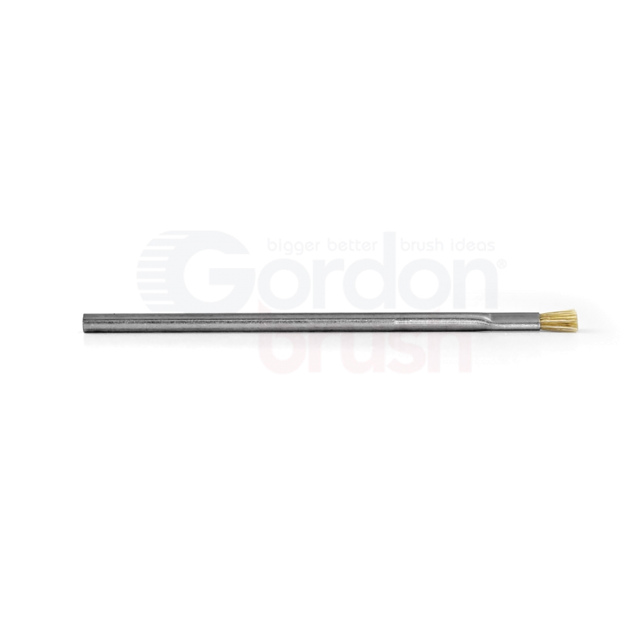 Applicator Brush — Anti-Static Horse Hair 5/16" Trim / 3/16" Diameter Stainless Steel Tube Handle 2
