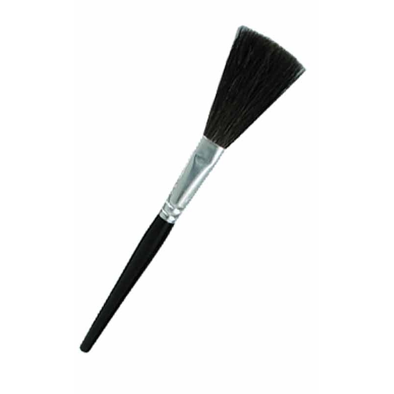 Flat Narrow Black Goat Fingerprint Brush