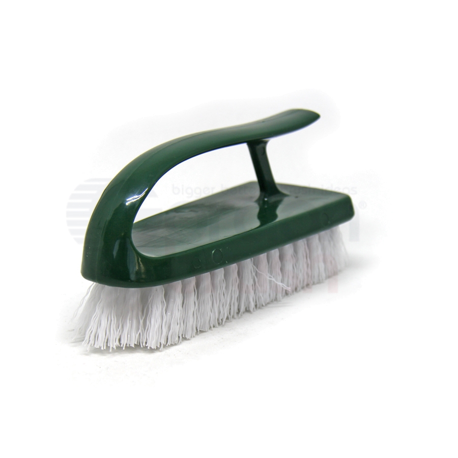 ACS B125 5 1/2 Scrubble Iron Handle Scrub Brush with Polypropylene Bristles