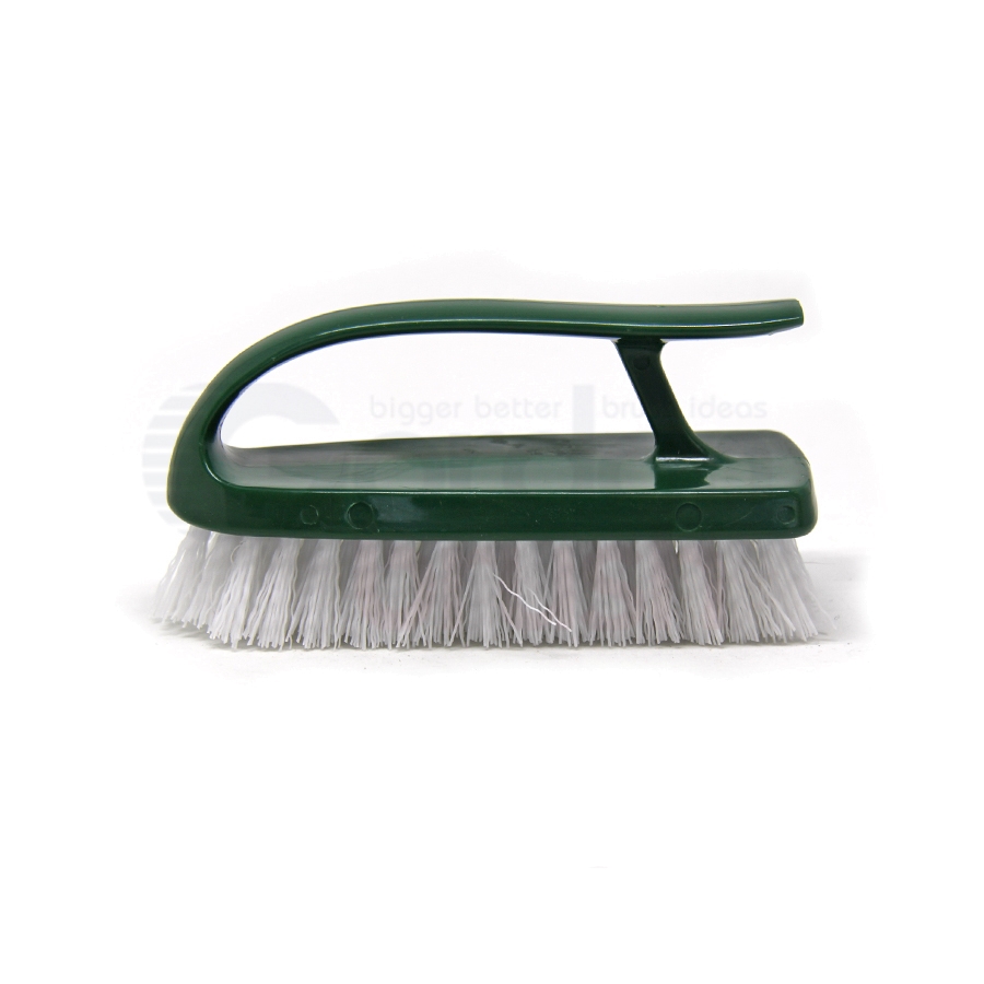 ACS B125 5 1/2 Scrubble Iron Handle Scrub Brush with Polypropylene Bristles