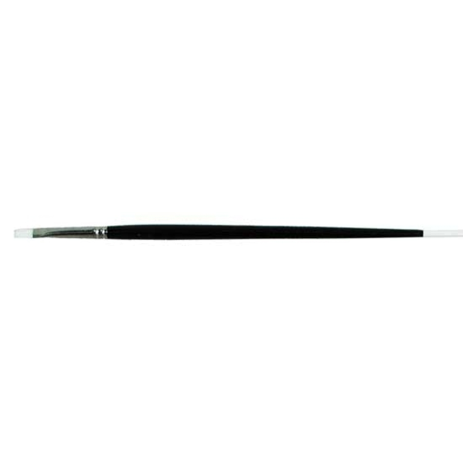 Size 0 Taklon Flat Artist Brush, Plain Handle