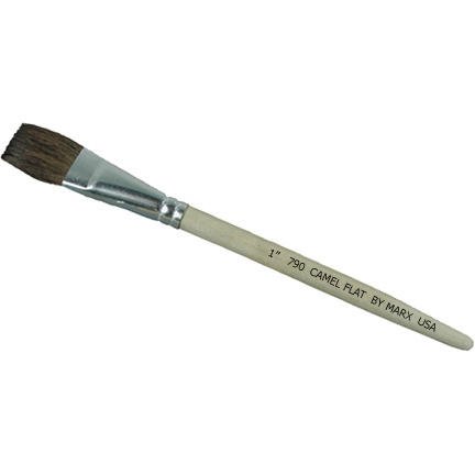 Size 1-1/2" Camel Hair Flat Artist Brush