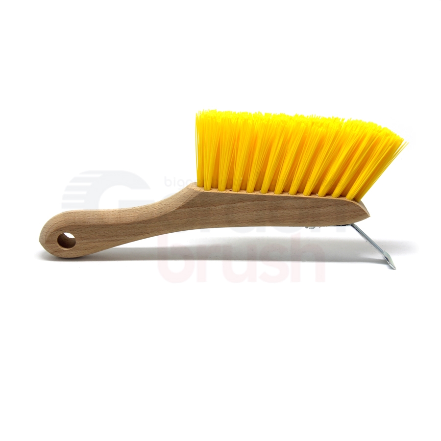 T-Slot Cleaning Brush – 3 x 11 Row Polypropylene Bristle Hardwood Handle with T-slot Scraper 3